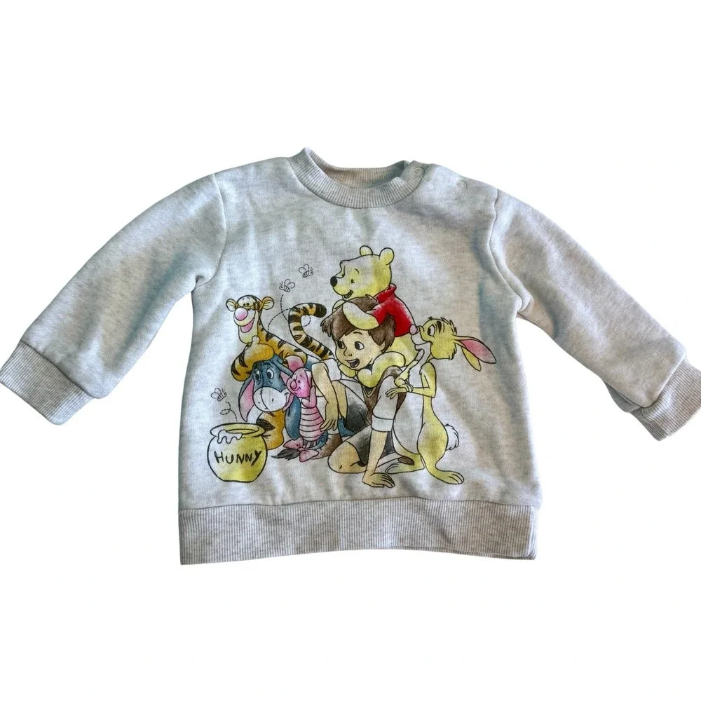 Disney Baby Winnie the Pooh & Friends Graphic Sweatshirt Shoulder Button Newborn